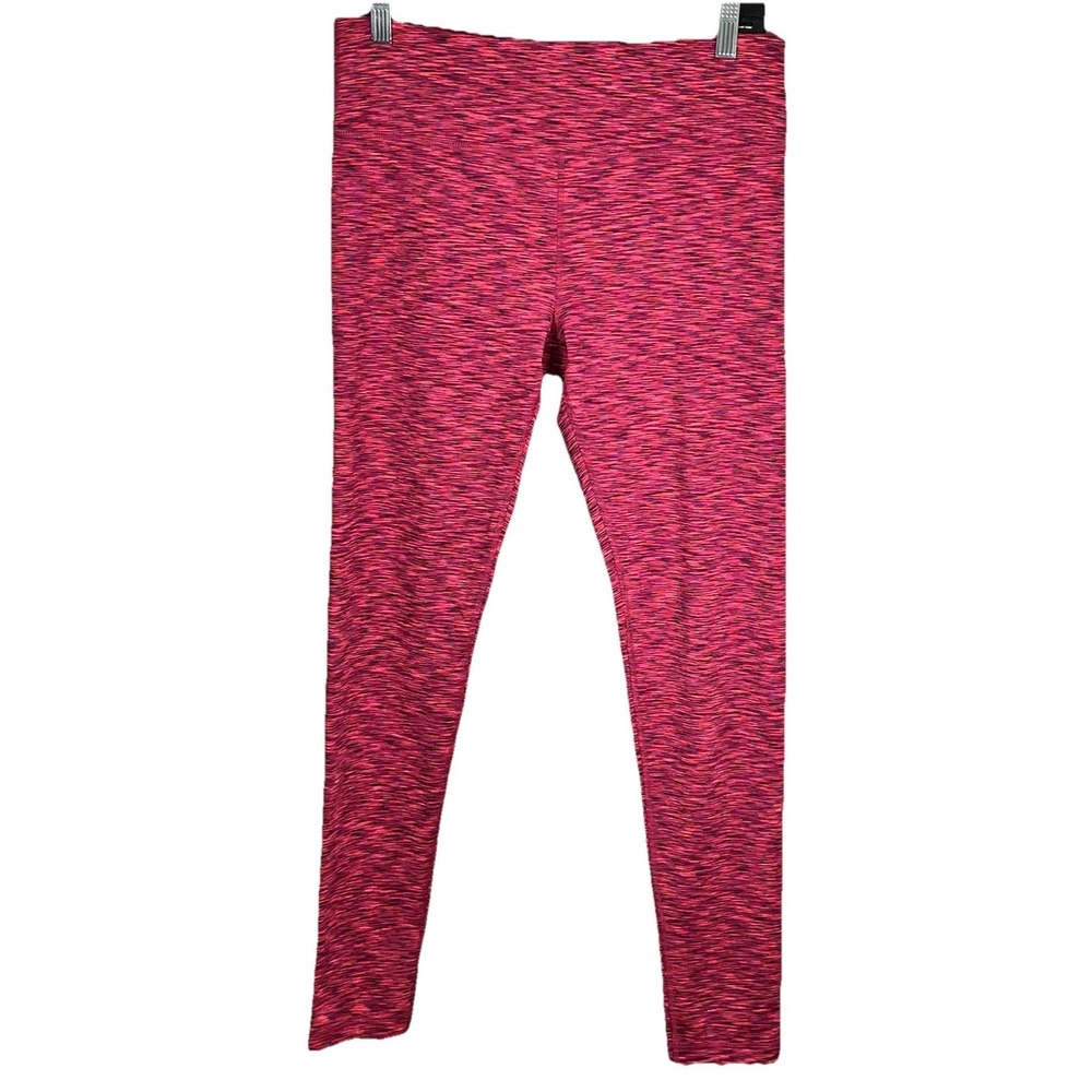 90 Degree by Reflex Leggings Women's Large Pink Black High Waist Activewear